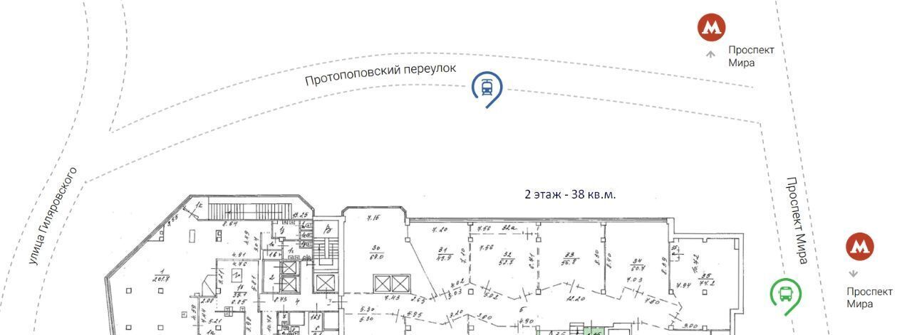 торговое помещение г Москва метро Проспект Мира пр-кт Мира 33к/1 фото 13