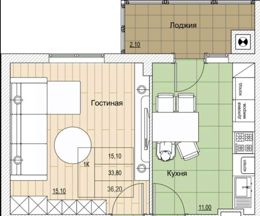квартира г Калининград р-н Московский ул Володарского 4а фото 29