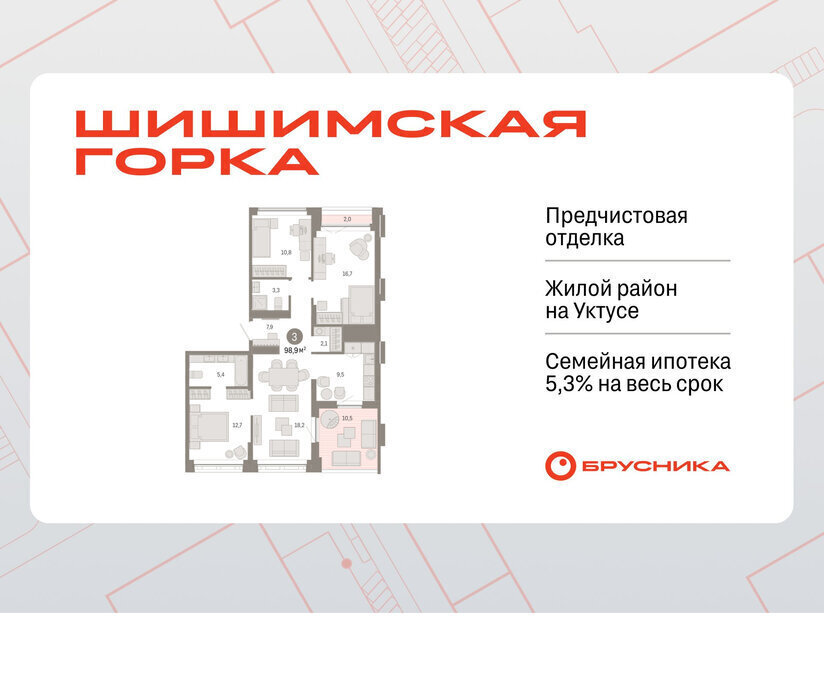 квартира г Екатеринбург Ботаническая улица Гастелло, 19А фото 1