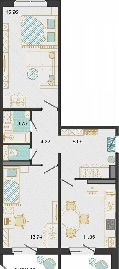 квартира г Домодедово ул Ледовская 33 фото 1