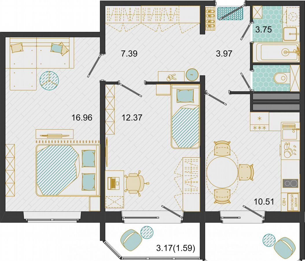 квартира г Домодедово ул Ледовская 33 фото 1