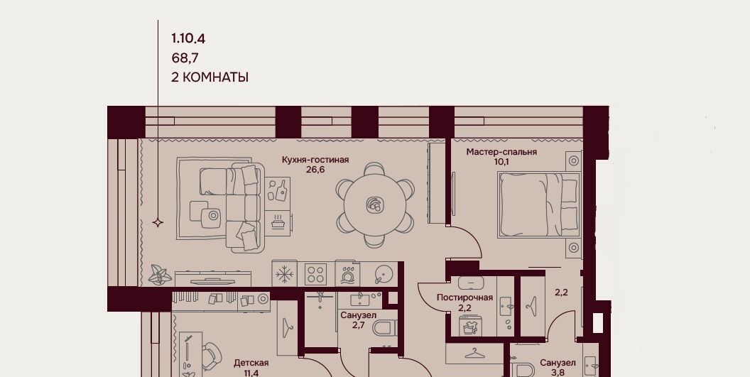 квартира г Москва метро Тульская ЖК "Дом 7 Даниловский" фото 4