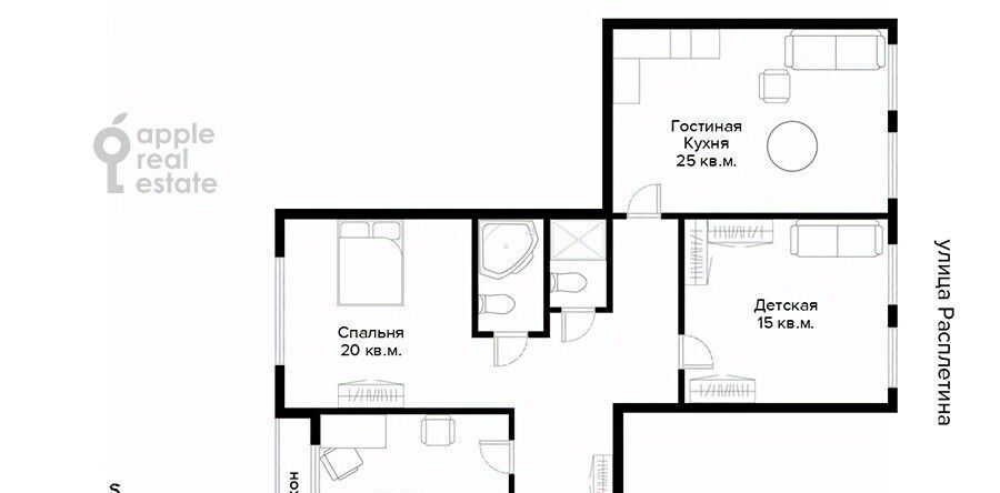 квартира г Москва ул Расплетина 14 поле, Октябрьское фото 2