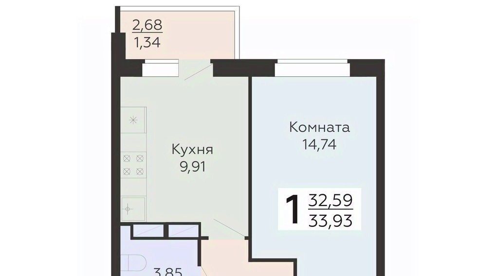 квартира г Воронеж р-н Советский Шилово ЖК «Авиапарк» фото 1