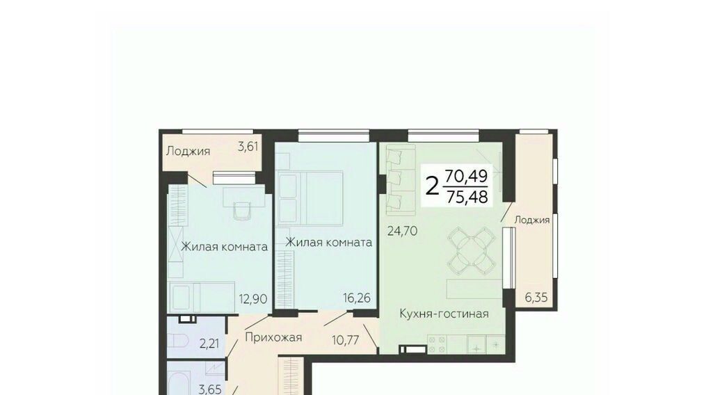 квартира г Воронеж р-н Левобережный пр-кт Ленинский 108а фото 1