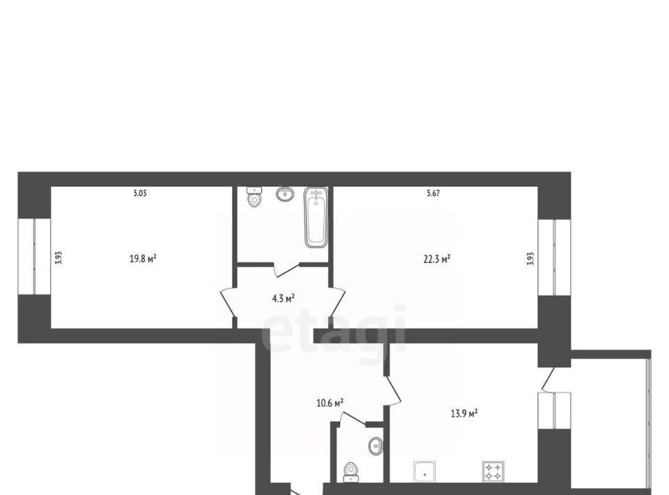 квартира г Ярославль р-н Дзержинский ул Блюхера 35к/2 фото 2