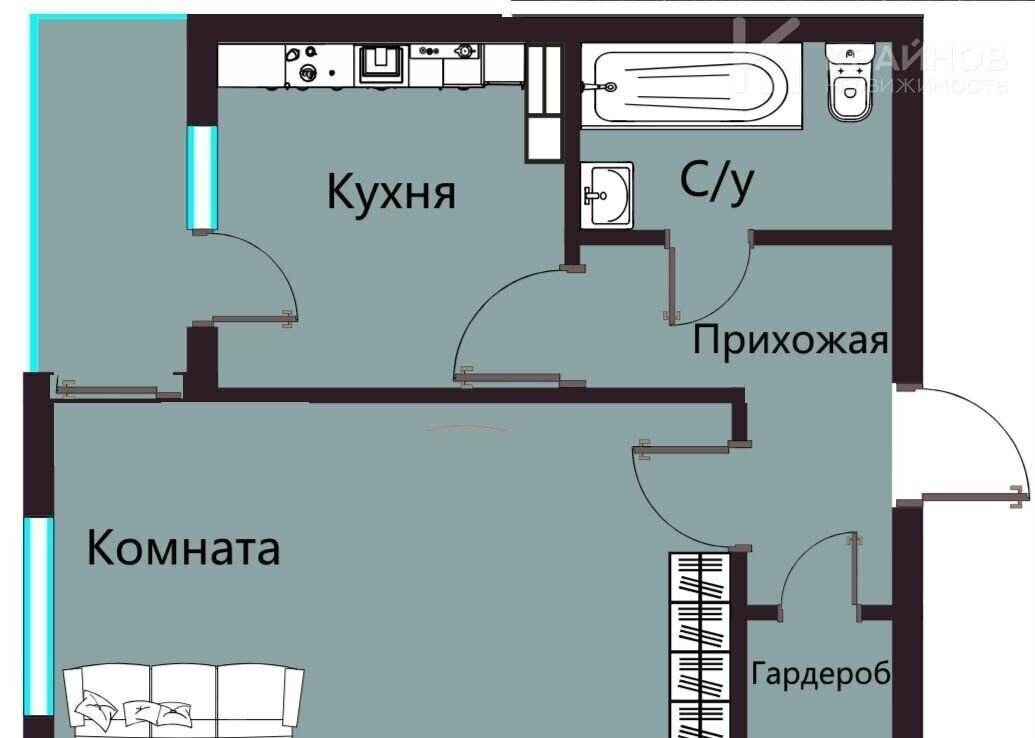 квартира г Воронеж р-н Советский ул Острогожская 164 фото 17