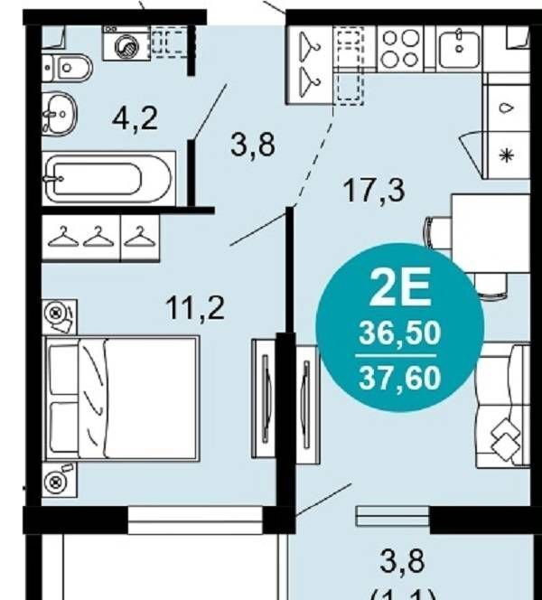 квартира г Сочи р-н Адлерский ул Искры 4 д. 66/10 фото 1