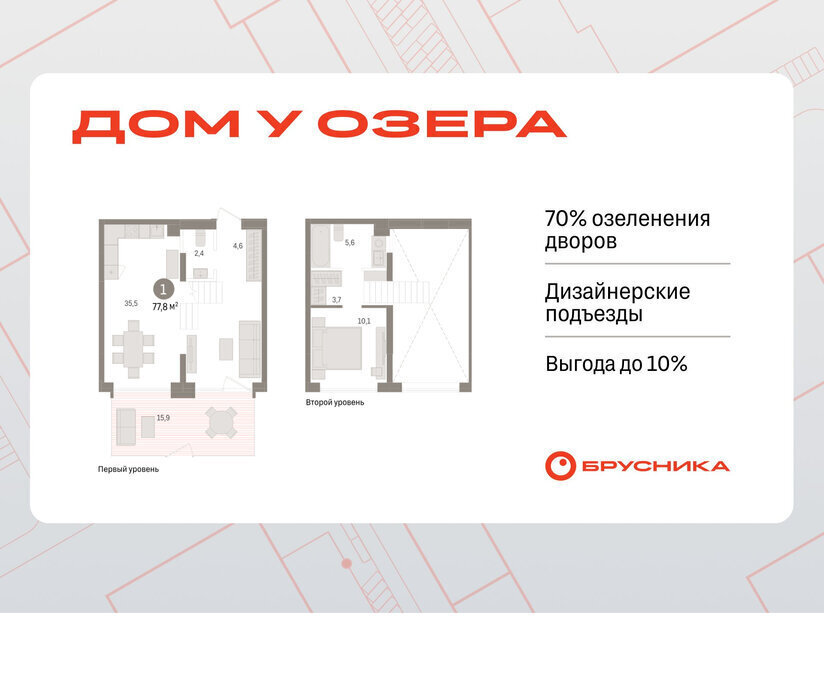 квартира г Тюмень ЖК «Онегин. Дом у озера» фото 1