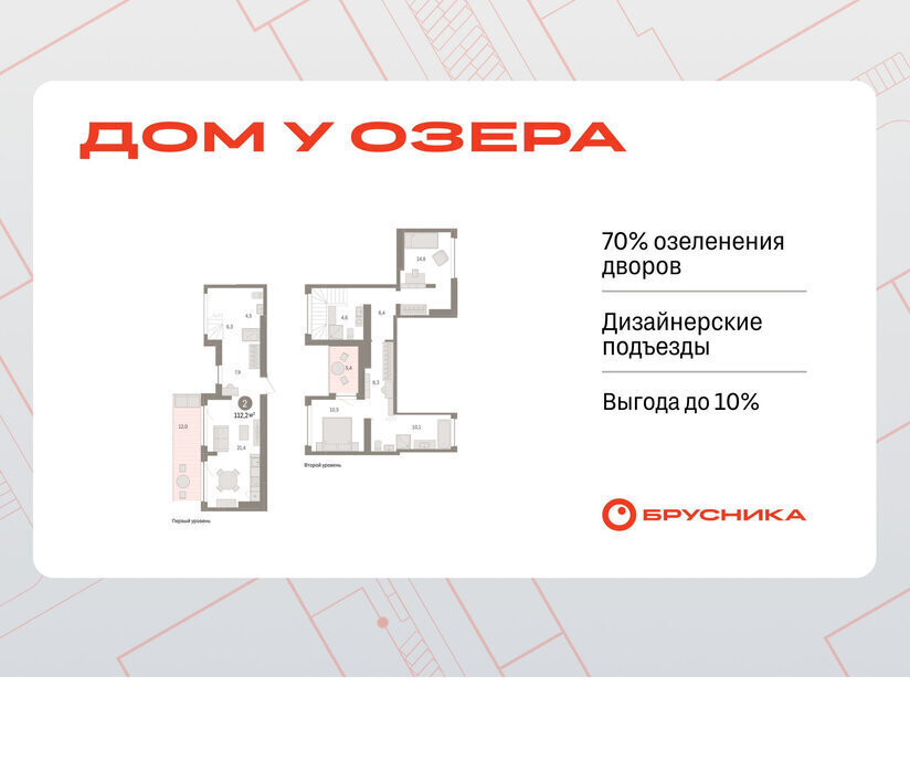 квартира г Тюмень ЖК «Онегин. Дом у озера» фото 1