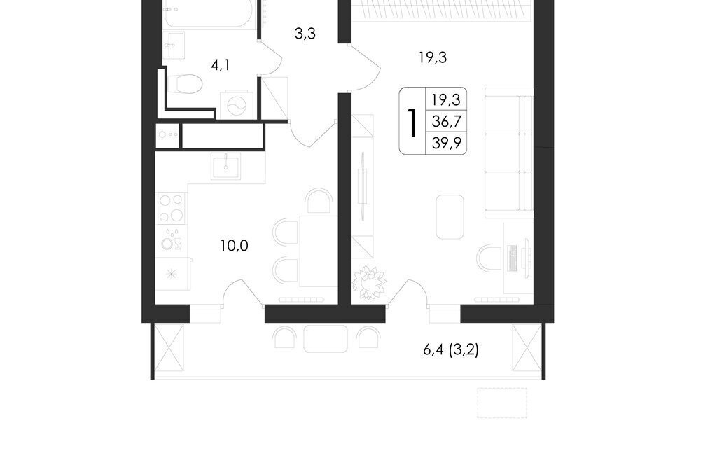 квартира г Воронеж ул Шишкова 140б/23 фото 1