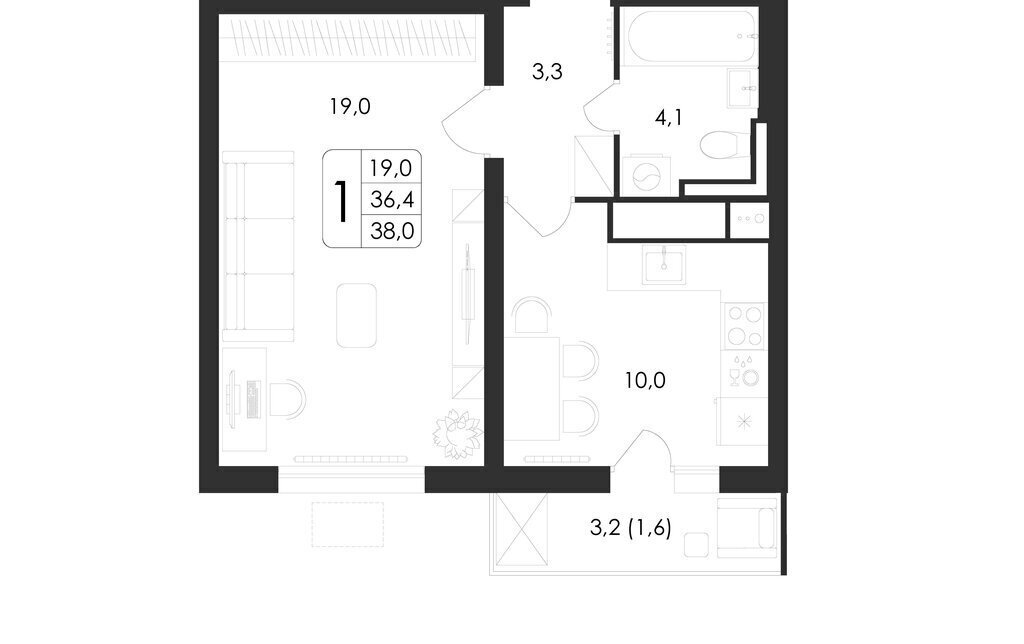 квартира г Воронеж ул Шишкова 140б/23 фото 1