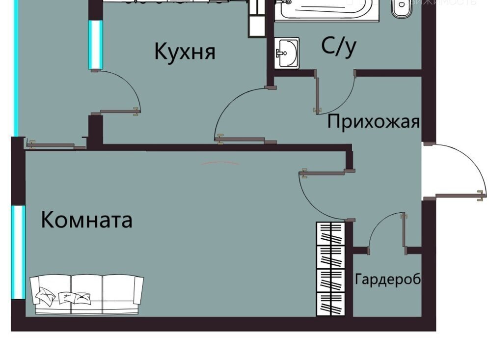 квартира г Воронеж ул Острогожская 156/1 фото 1