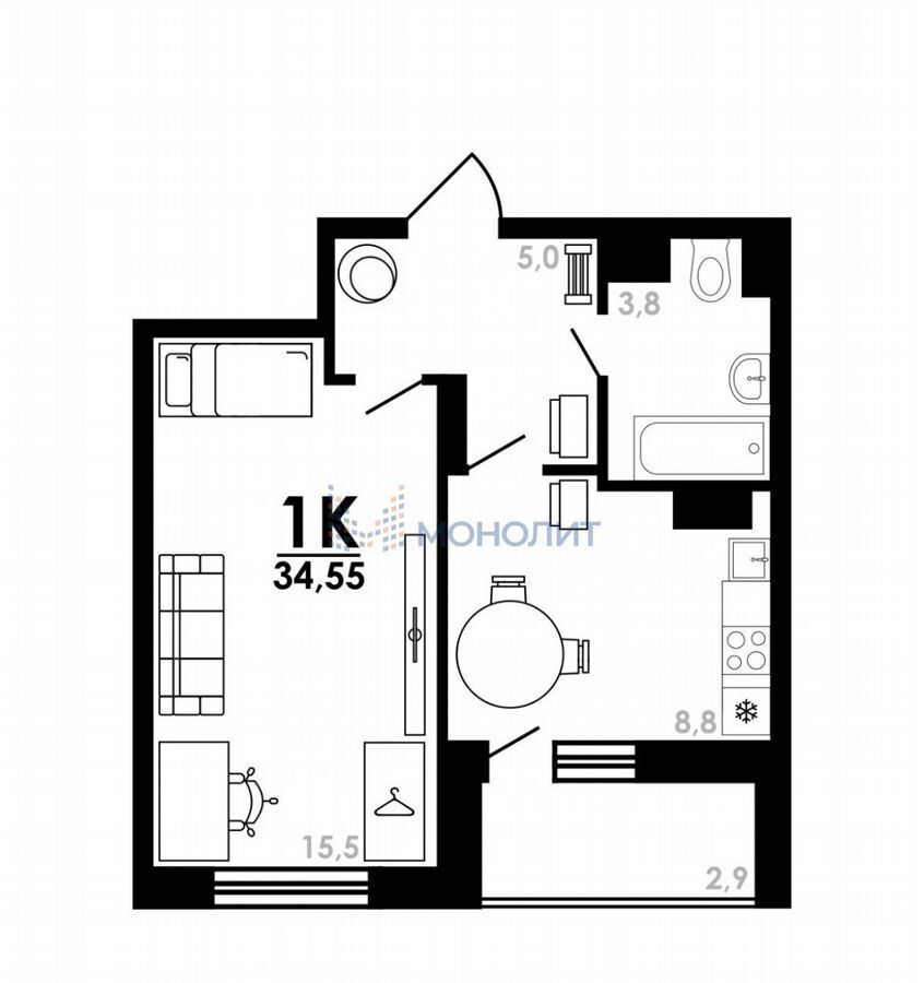 квартира г Нижний Новгород Парк культуры ул Коломенская 8а фото 1
