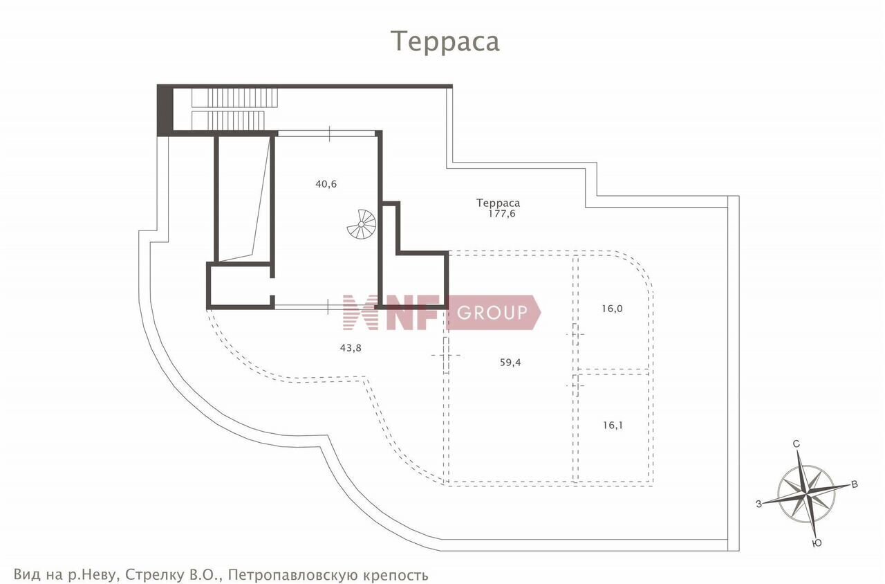 квартира г Санкт-Петербург метро Площадь Ленина пр-кт Большой Сампсониевский 4/6 фото 28