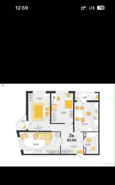 квартира г Краснодар р-н Карасунский ул им. Мачуги В.Н. 166к/3 фото 1