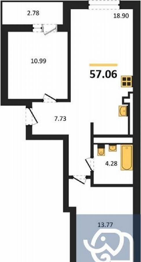 квартира г Калининград р-н Московский ул Крейсерская 13 корп. 1 фото 4