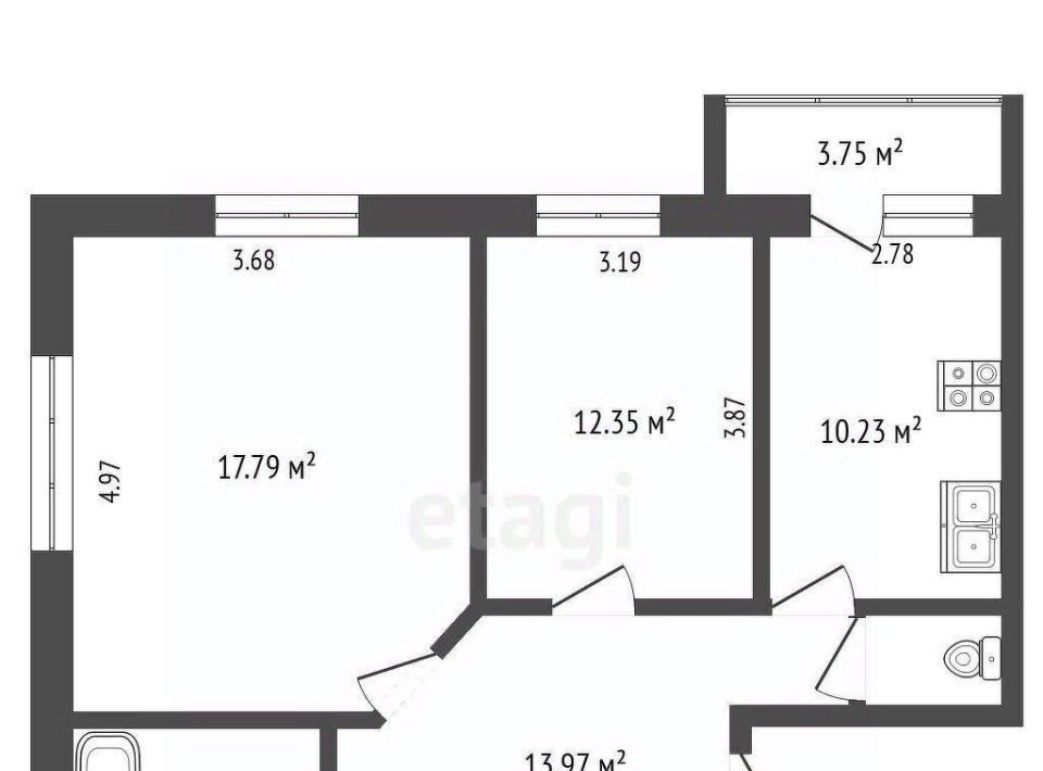 квартира г Ярославль р-н Фрунзенский ул Калинина 32к/2 фото 2