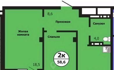 квартира г Красноярск р-н Свердловский ул Лесников 51б фото 1