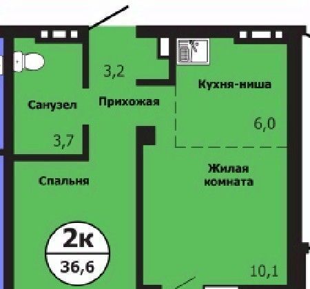 квартира г Красноярск р-н Свердловский ул Лесников 51б фото 1