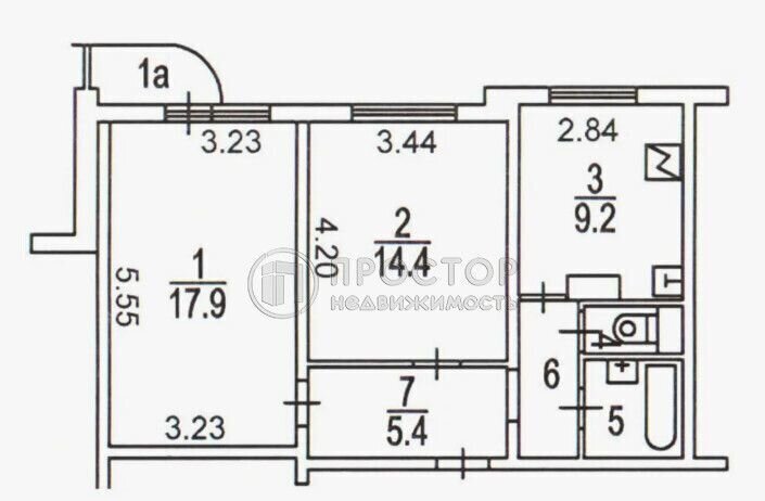квартира г Москва метро Новоясеневская проезд Карамзина 9к/1 фото 4