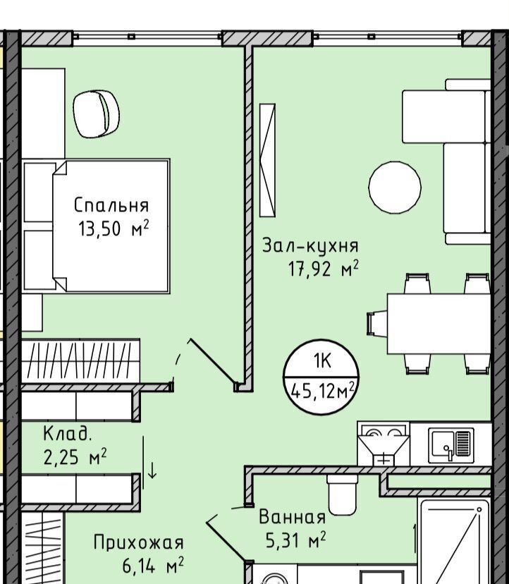 квартира г Махачкала р-н Ленинский пр-кт Насрутдинова 162 фото 9