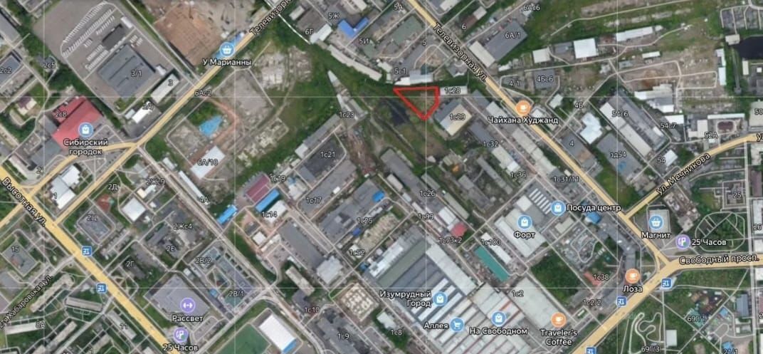 земля г Красноярск р-н Октябрьский ул Телевизорная 1с/27 фото 2