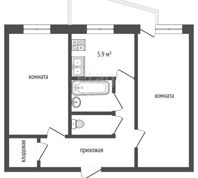 квартира г Коряжма пр-кт Ленина 22 фото 1