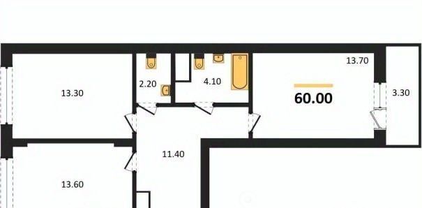 квартира г Воронеж р-н Железнодорожный б-р Содружества 1 фото 1