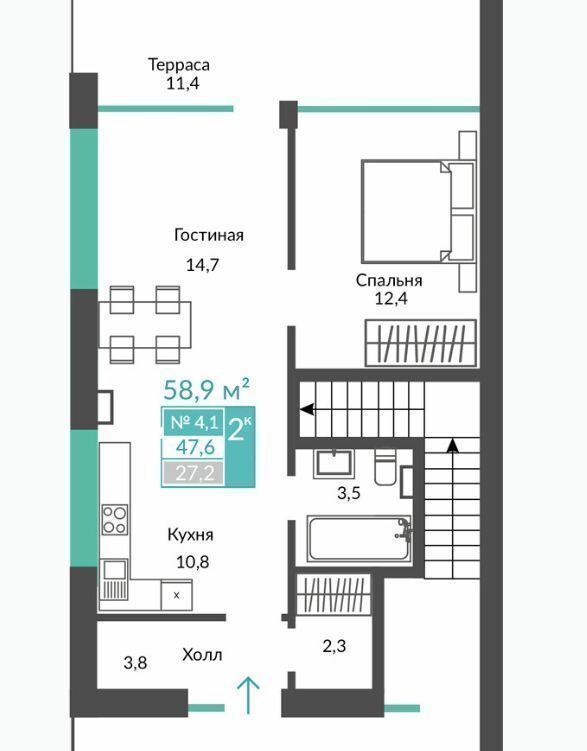 квартира г Алушта с Виноградное ул Сусловой 2 фото 2