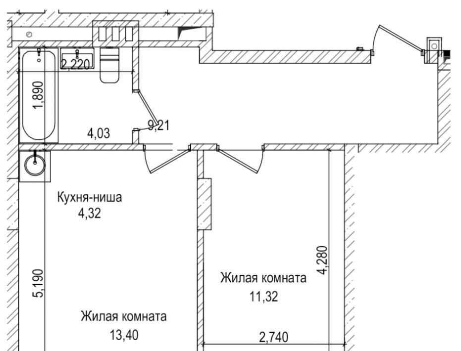 квартира г Новосибирск метро Площадь Гарина-Михайловского ул Фабричная 65/3 фото 15