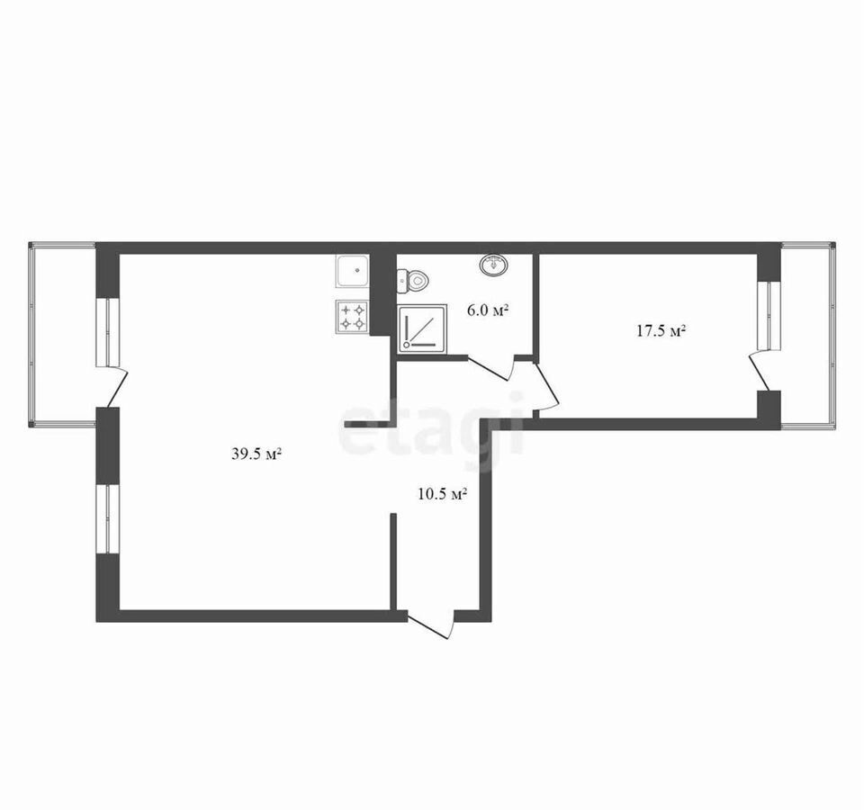квартира г Красноярск р-н Советский ул Авиаторов 33 фото 10
