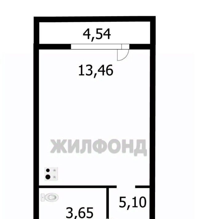 квартира г Новосибирск Октябрьская ул Ипподромская 12/1 фото 13