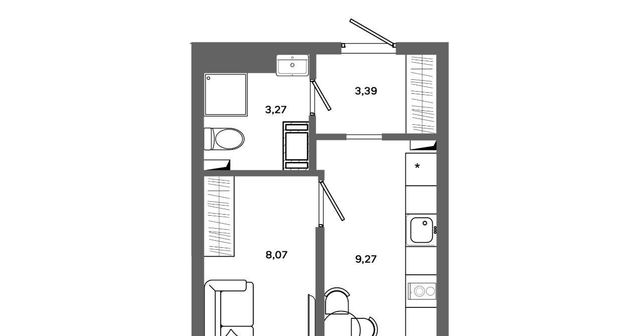 квартира г Сургут 30А, 30А мкр фото 1