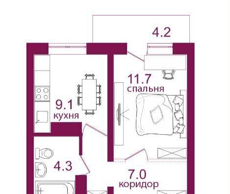 квартира г Иркутск р-н Правобережный мкр Топкинский 69 фото 4