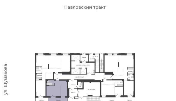 квартира г Барнаул р-н Индустриальный тракт Павловский з/у 251б фото 3