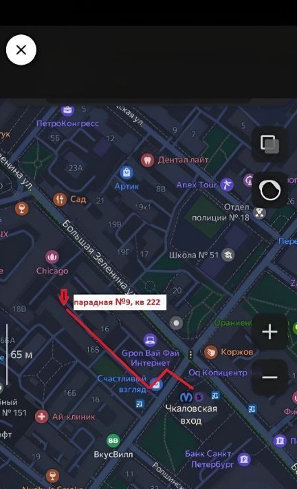 комната г Санкт-Петербург метро Чкаловская ул Большая Зеленина 16б фото 13