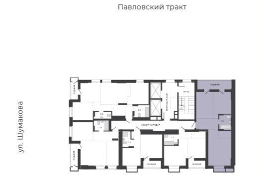 квартира г Барнаул р-н Индустриальный тракт Павловский з/у 251б фото 7