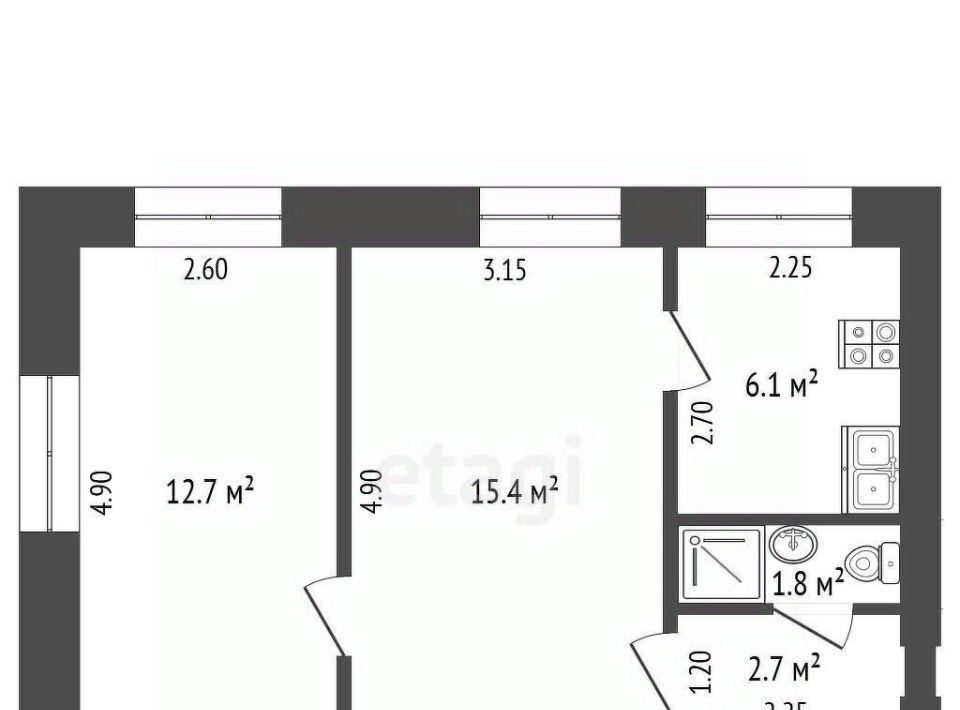 квартира г Чита р-н Центральный ул Токмакова 23 фото 2
