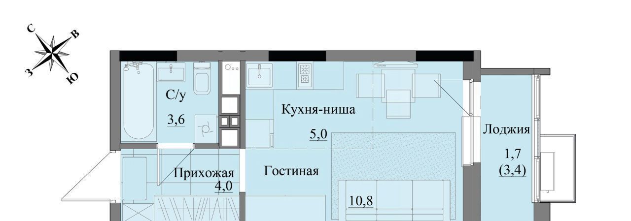 квартира г Ижевск р-н Индустриальный ЖК «Краски леса» фото 1