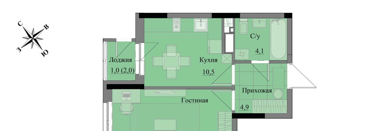 квартира г Ижевск р-н Индустриальный ЖК «Краски леса» фото 1