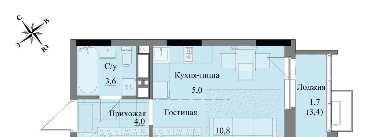 квартира г Ижевск р-н Индустриальный ЖК «Краски леса» фото 1