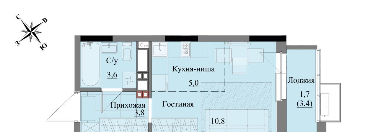 квартира г Ижевск р-н Индустриальный ЖК «Краски леса» фото 1