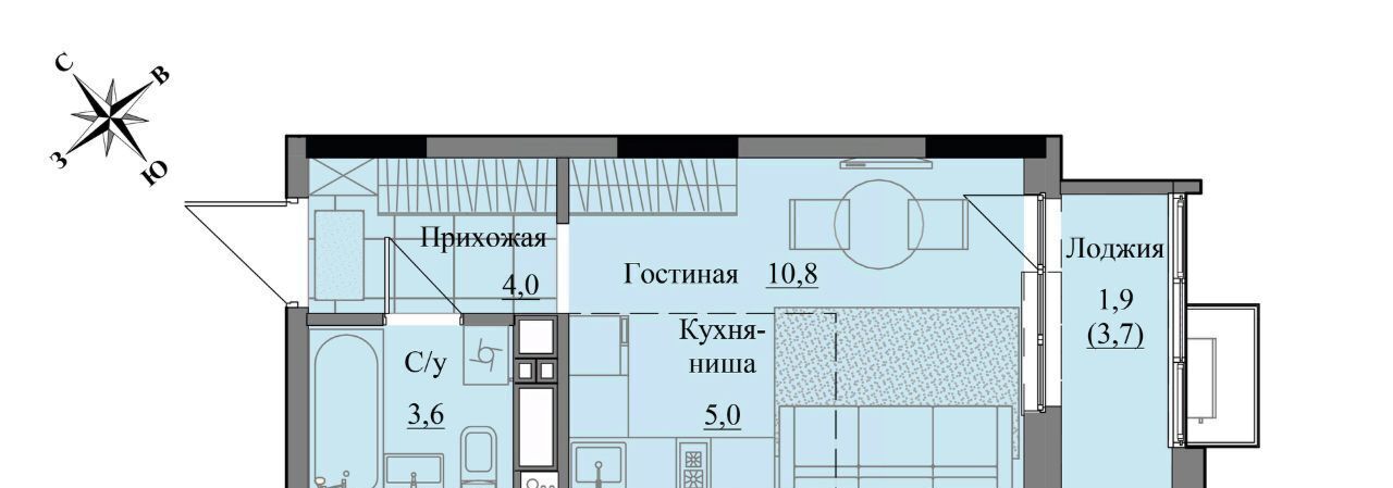 квартира г Ижевск р-н Индустриальный ЖК «Краски леса» фото 1