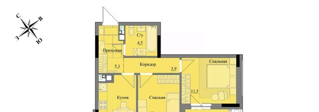 квартира р-н Индустриальный ЖК «Краски леса» фото