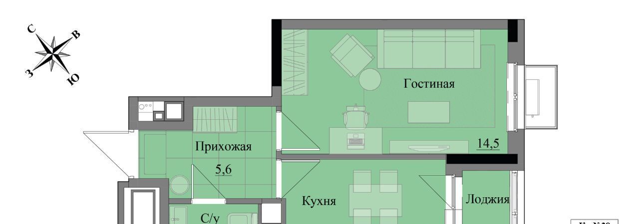квартира г Ижевск р-н Индустриальный ЖК «Краски леса» фото 1
