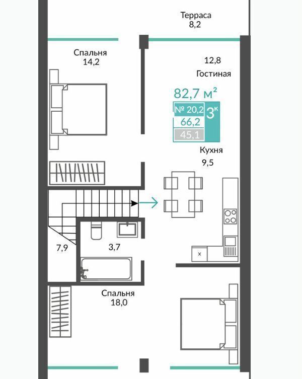 квартира г Алушта с Виноградное ул Сусловой 2 фото 2