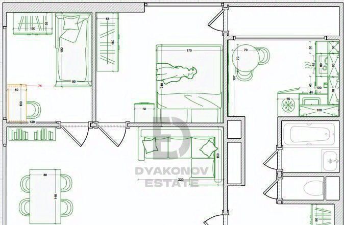 квартира г Санкт-Петербург метро Пионерская ул Аэродромная 11к/3 фото 2