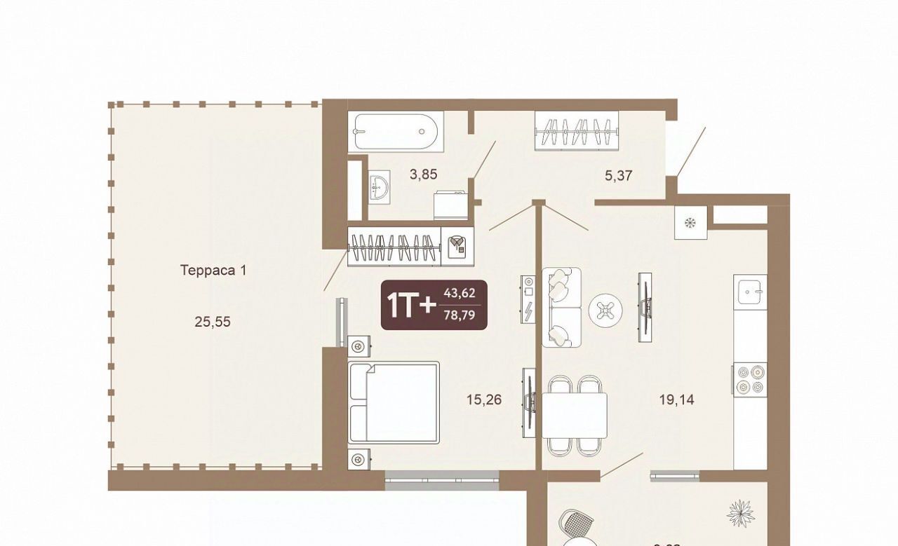 квартира г Тобольск 15-й микрорайон 25А фото 1