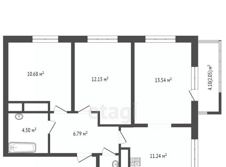 квартира г Тюмень р-н Калининский ул Фармана Салманова 21 фото 2